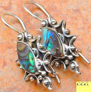 Sterling silver earrings - PAUA SHELL - Dreams Collection