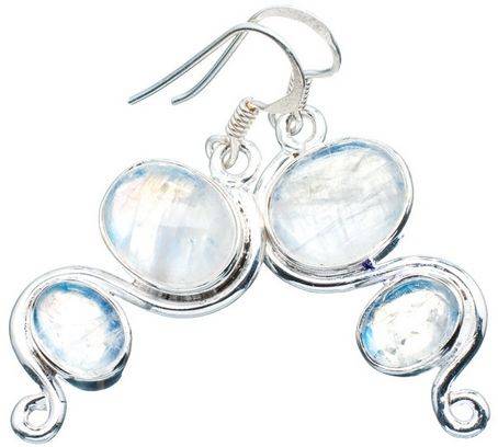 Sterling silver earrings - RAINBOW MOONSTONE - Dreams Collection