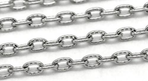 CHAIN Antique Silver NF 4.5x3mm textured cable (1 metre)