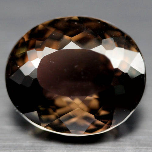 100% Natural SMOKY QUARTZ oval facet (Africa) 27.40 cts