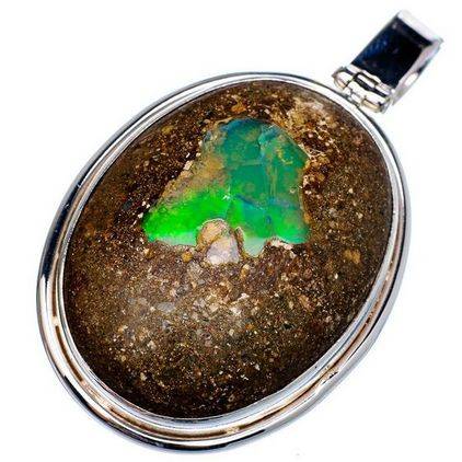 Sterling silver pendant - ETHIOPIAN OPAL - Dreams Collection