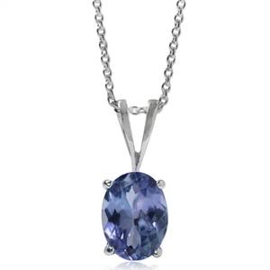 Sterling Silver pendant - Natural TANZANITE (free 45cm chain included)