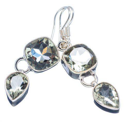 Sterling silver earrings - PRASIOLITE - Dreams Collection