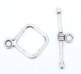 Plain diagonal TOGGLE clasp (nickel) - sold per set