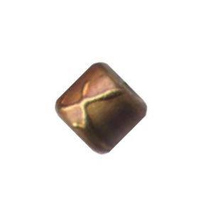 5mm tube Bronze SPLASHED beads (5 pcs)