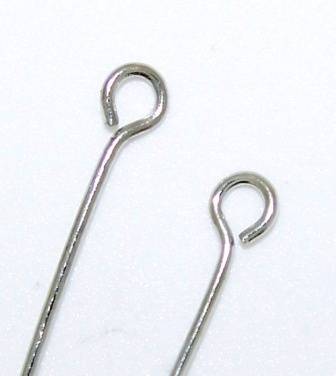 40mm Nickel eyepins - sold per pack of 50