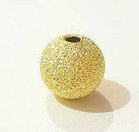 6mm Gold Plated metal STARDUST beads - sold per individual bead