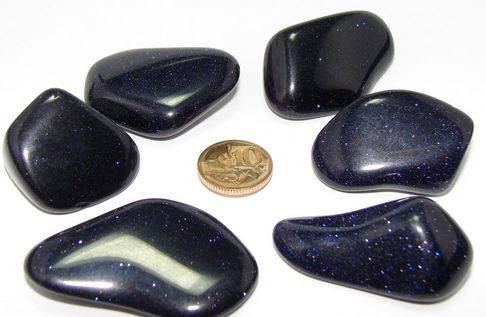BLUE GOLDSTONE (Sitara) tumbles