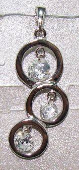 Unusual design... Created DIAMONDS set in Sterling Silver (pendant)