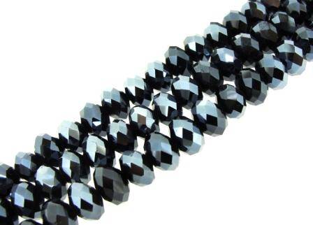 6mm x 4mm HEMATITE fire polished AAA crystal facetted rondelle spacers