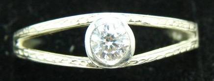 Simulated DIAMOND dress ring set in Sterling Silver