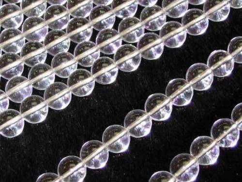 Natural CLEAR CRYSTAL QUARTZ 8mm round beads