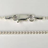 Sterling silver WHEAT LINK ladies neck chain 45cm (1.3mm / 35 gauge)