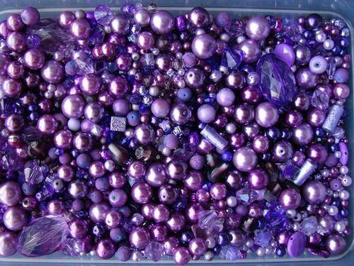 LAVENDER FIELDS SOUP MIX mixed bead tubs - 150g - PURPLE