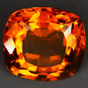 Impressive! Stunning colour! 33.40 cts Natural MADEIRA CITRINE cushion facet (Brazil)