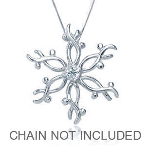 Sterling silver pendant - WHITE TOPAZ