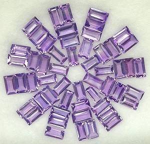 AMETHYST baguette facets (Brazil) - 42 pieces available