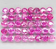 RUBY 2.5mm round facets (Thailand) - 20 pieces available