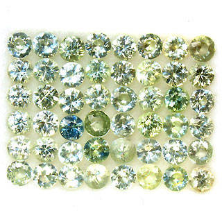 GREEN SAPPHIRE 2.8mm round facets (Africa) - 51 pieces available