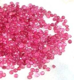RUBY 1.5mm round accent facets (Thailand) - 10 piece SET