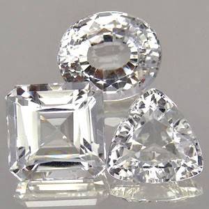 SET - 54.82cts 3 pieces CLEAR CRYSTAL QUARTZ mixed facets (Africa)