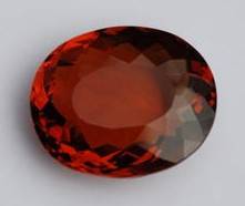 HUGE 131.75cts MADEIRA CITRINE oval facet (Brazil)