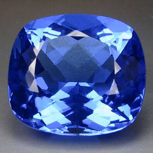 21.30 cts TANZANITE BLUE QUARTZ cushion facet (Brazil)