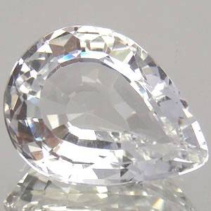 27.26 cts CLEAR CRYSTAL QUARTZ pear facet (Africa)