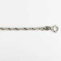 Sterling silver SINGAPORE LINK ladies neck chain 45cm