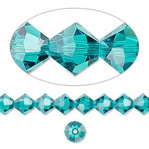 BLUE ZIRCON Swarovski 6mm bicone