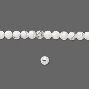 Natural HOWLITE 4.6mm round beads