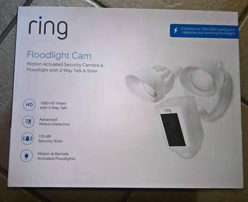 Ring Floodlight Camera ] Motion Activated HD Security Cam ] Two-Way Talk and Siren Alarm