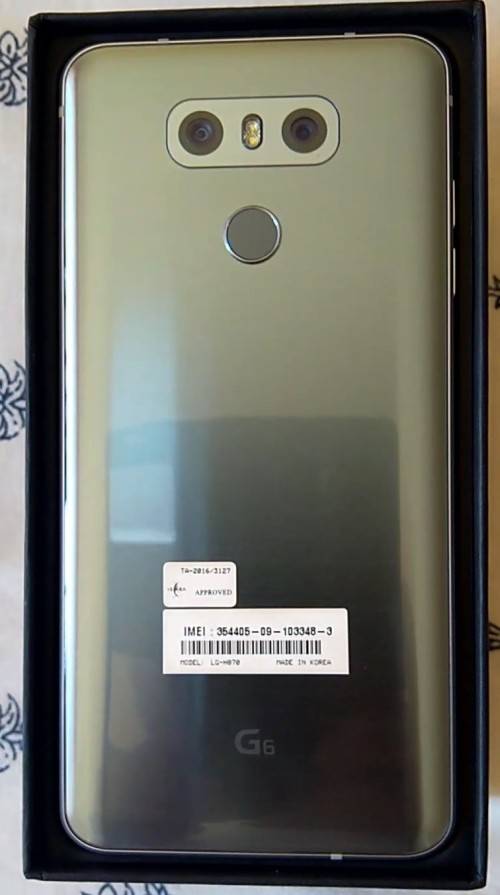 New LG G6 Platinum Smartphone, 4Gb Ram 32Gb Storage Dual 13Mp Camera Back 5MP Front