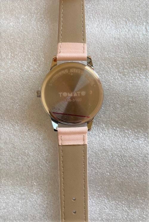 Tomato Ladies Timepiece With A Bohemian Flair Pink Dial, Silver Detail A Pink Modern Vegan leather