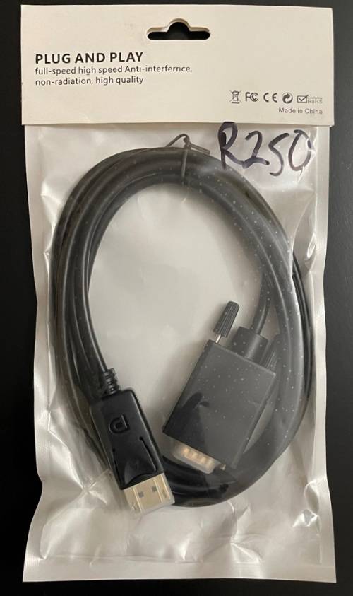1.8m DisplayPort To VGA Adapter