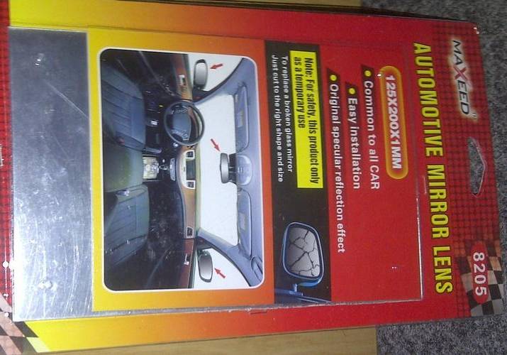 REPLACEMENT CAR MIRRIOR LENS FOR ALL CARS (DIY)