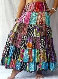 OWN YOUR OWN PIECE OF ART. EXQUSITE TIERED PATCHWORK SKIRT. CUSTOM MADE
