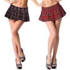 *NEW* PLAID HIGH FASHION TARTAN SKIRT. * SUPER SHORT *STUNNING!
