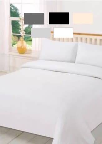 Bedding/Duvet Cover Set with FITTED SHEET/ WHITE, Double, Queen, King, Super King
