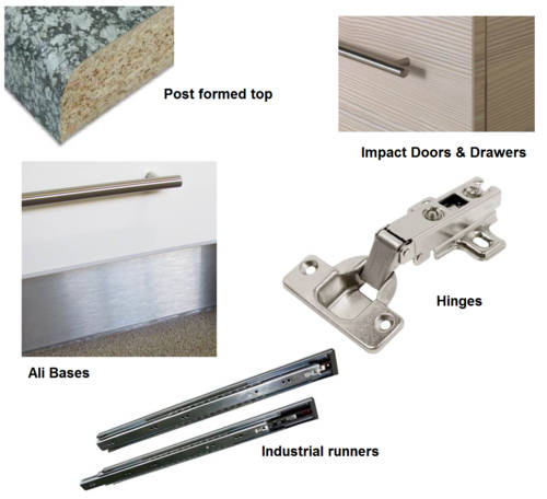 Top, hinges, runners USE