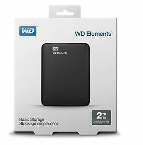 WESTERN DIGITAL ELEMENT 2TB 2.5" EXTERNAL DRIVE (BLACK) - GREAT DEALS!!