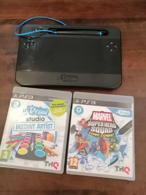 1X UDRAW PAD 2X PS3 DRAWING GAMES BUNDLE# -GREAT DEALS!!