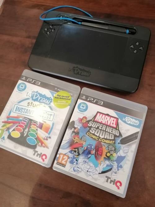 1X UDRAW PAD 2X PS3 DRAWING GAMES BUNDLE# -GREAT DEALS!!