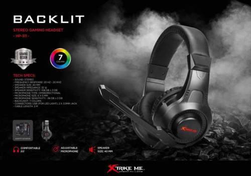XTRIKE ME BACKLIT HP-311 Gaming Headset (RGB)  (PC/XBOX/PS4)- GREAT DEALS!!