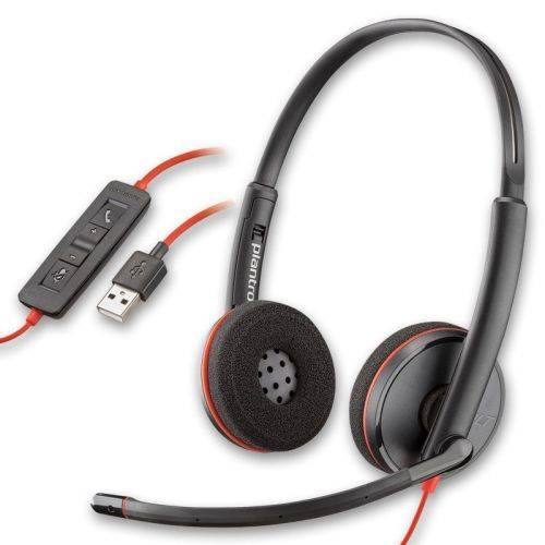 Plantronics - Blackwire C3220 - Wired, Dual-Ear (Stereo) Headset with Boom Mic - USB-A !!