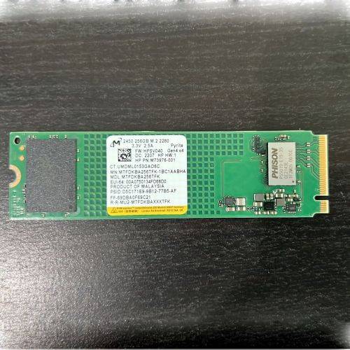 Micron 2450 NVMe 256GB 2280 M.2 PCIe Gen4 x4 SSD (MTFDKBA256TFK) (only 10 hours of uses)