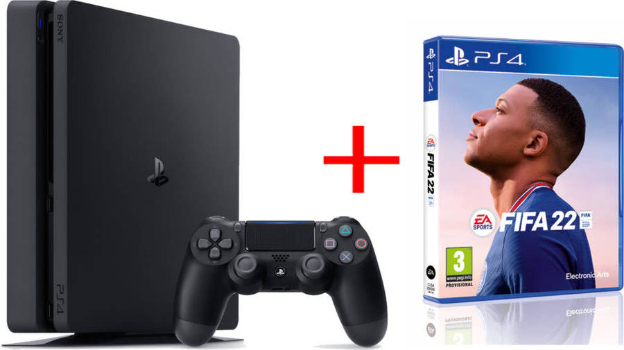 Ps4 slim console 1Tb, HDR+ including Fifa 22, 1controller and cables