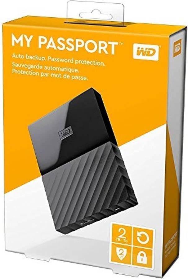 WESTERN DIGITAL PASSPORT (WDBS4B0020BRD-WESN) 2TB 2.5` EXTERNAL DRIVE (BLACK) - GREAT DEALS!!
