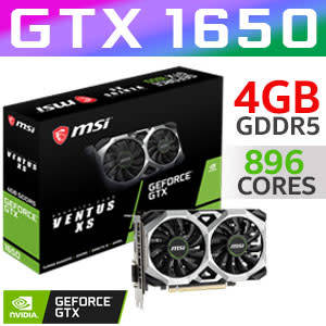 MSI NVIDIA GeForce GTX 1650 Super Ventus XS 4GB GDDR5 192-Bit Desktop Graphics