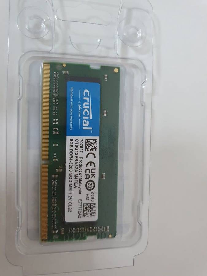 Crucial 8GB DDR4 PC4-3200-CL 22 RAM SODIMM (CT8G4SFRA32A) - GREAT DEALS!!